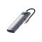 Baseus Metal Gleam 7-Port USB Type-C HUB dokkoló állomás, szürke (B00030708811-00)
